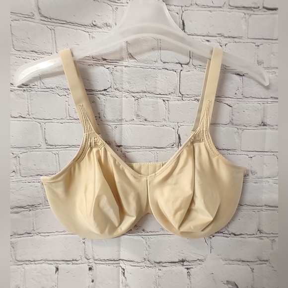 Wacoal Satin Sensibility Convertible Beige Padded Underwire Unlined Bra 40DDD - Picture 1 of 12